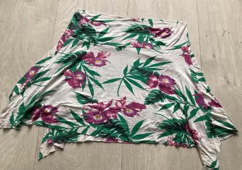 Wit rokje met bloemenprint maat L coolcat, Kleding | Dames, Wit, Maat 42/44 (L), Ophalen of Verzenden, Zo goed als nieuw
