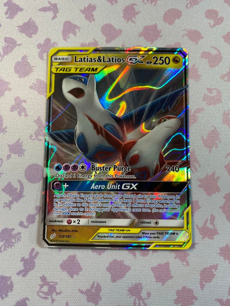 POKEMON LATIAS & LATIOS GX TEU 113 TAG TEAM GD, Ophalen of Verzenden, Zo goed als nieuw