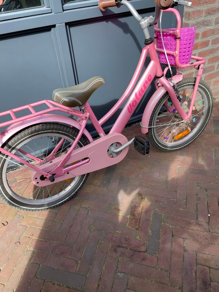 Roze Volare kinderfiets 18 inch, Ophalen, Gebruikt, 16 tot 20 inch