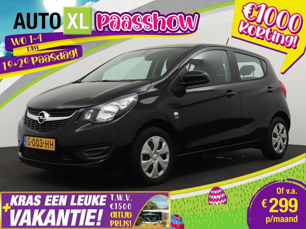 Opel KARL 1.0 120 Jaar Edition Airco Bluetooth Cruise, Auto's, Opel, 839 kg, Stof, Gebruikt, Zwart
