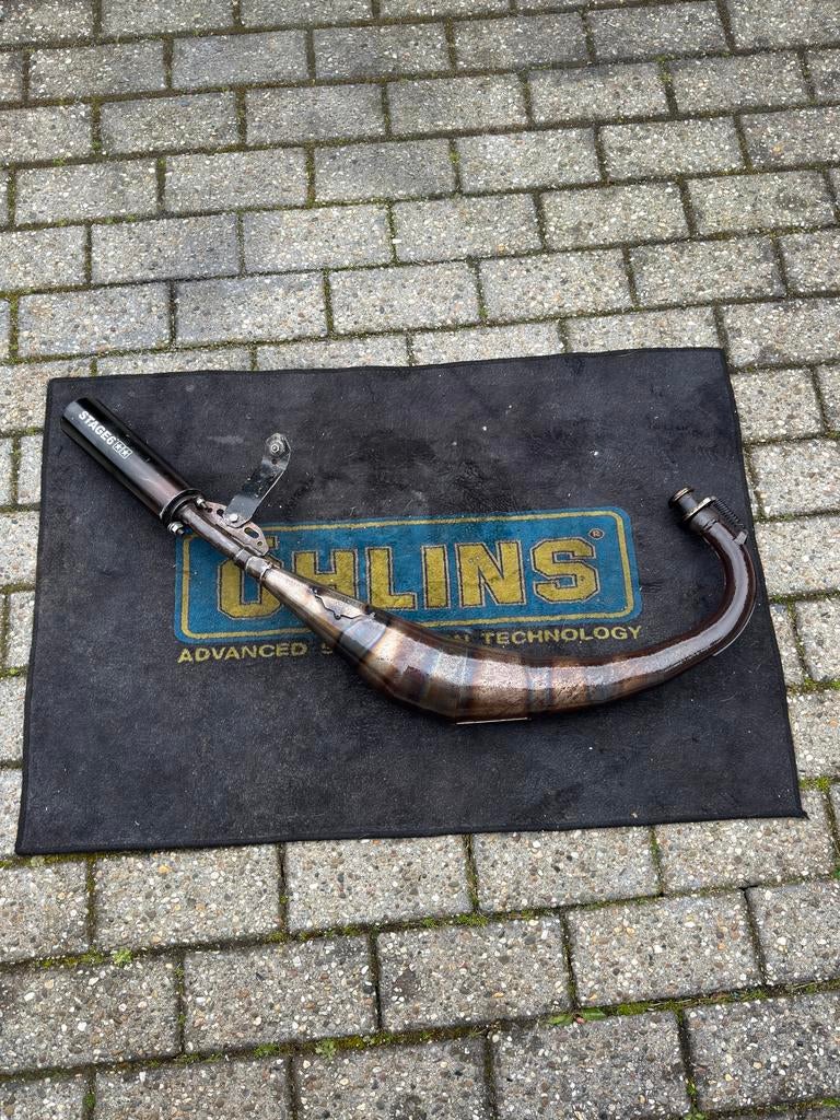 Stage 6 onderlangs 50/70 uitlaat derbi D50B0, Ophalen of Verzenden, Zo goed als nieuw, Uitlaat