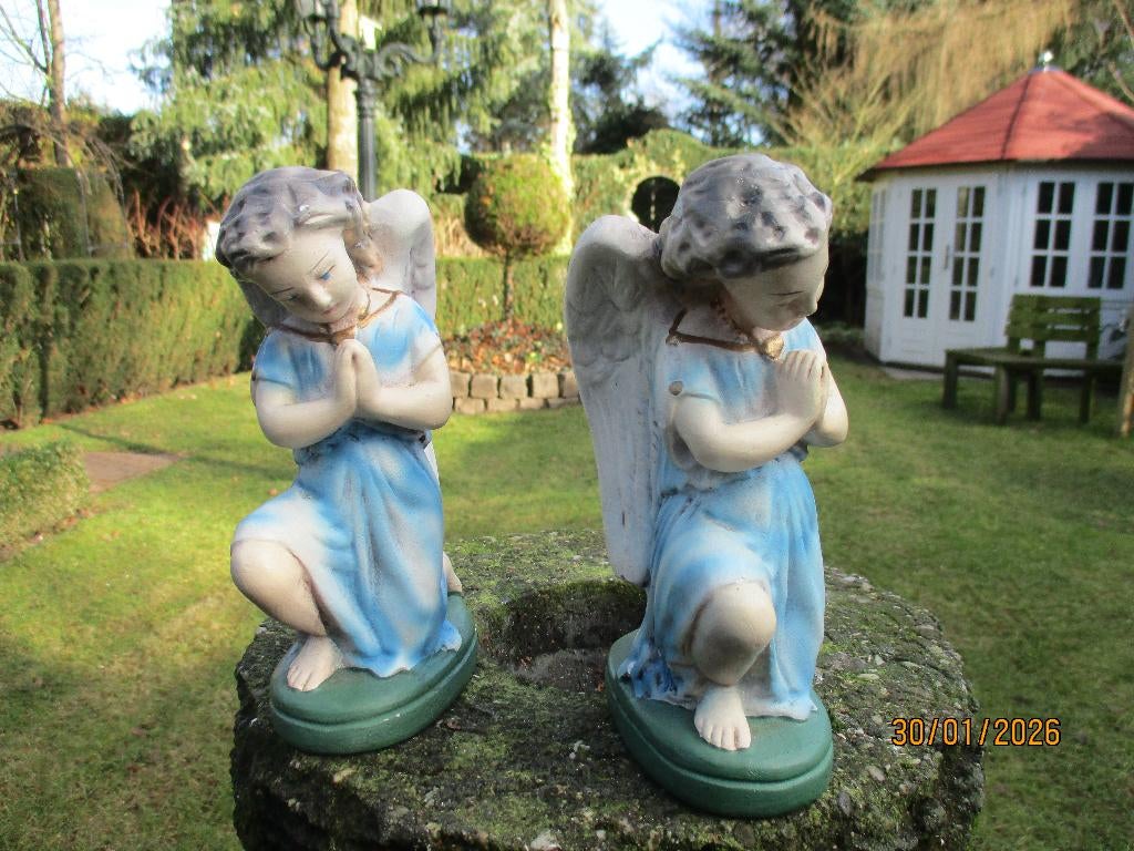 Te koop: Twee engelen, Antiek en Kunst, Antiek | Religie, Ophalen of Verzenden
