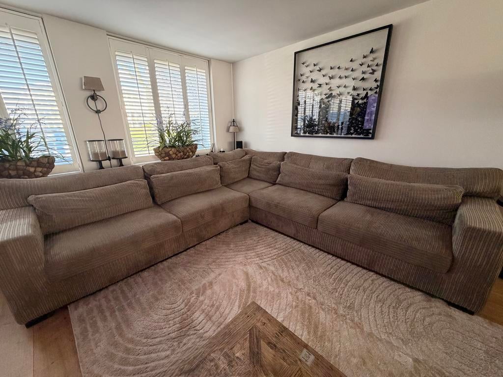 Hoekbank  - Comfortabel en stijlvol, Ophalen, Gebruikt, 100 tot 125 cm, Hoekbank