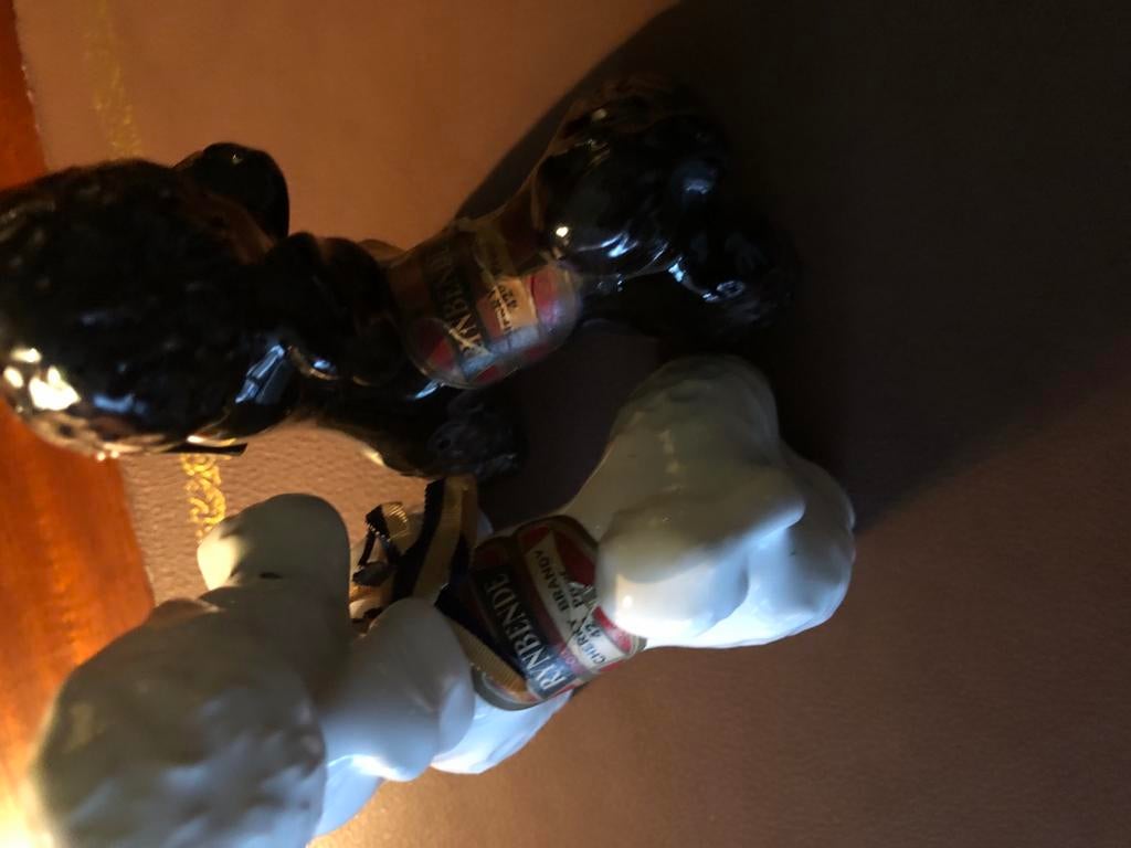 Twee poedel drankflesjes, Ophalen of Verzenden