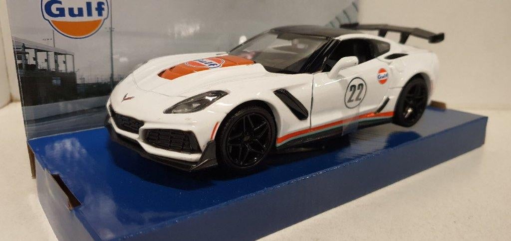 Chevrolet Corvette ZR1 Gulf Wit 2019 1:24, Ophalen of Verzenden, Nieuw, Auto, Motormax