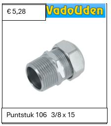 puntstuk type 106 voorraad zie foto's VADO, Doe-het-zelf en Verbouw, Verwarming en Radiatoren, Minder dan 30 cm, Overige typen