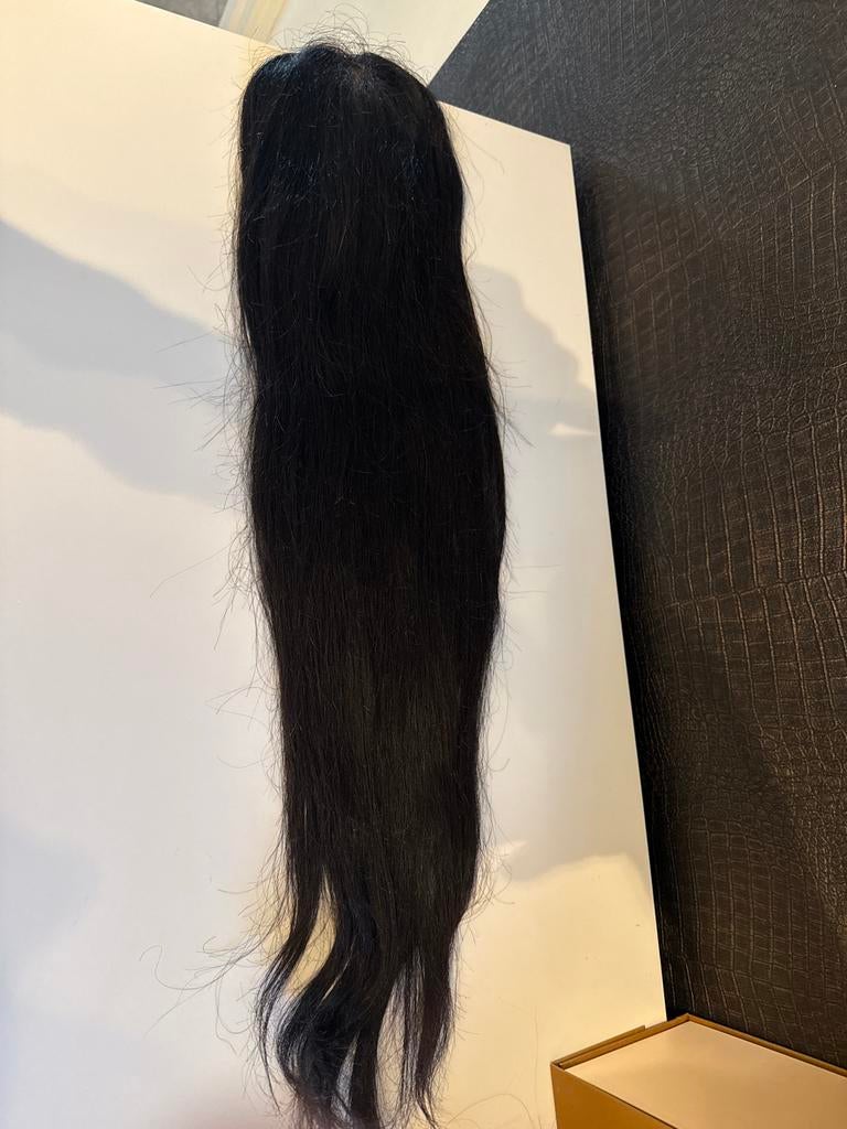 Haarstuk - donkerbruin, Lang Haar, Ophalen of Verzenden, Gebruikt, Pruik of Haarverlenging