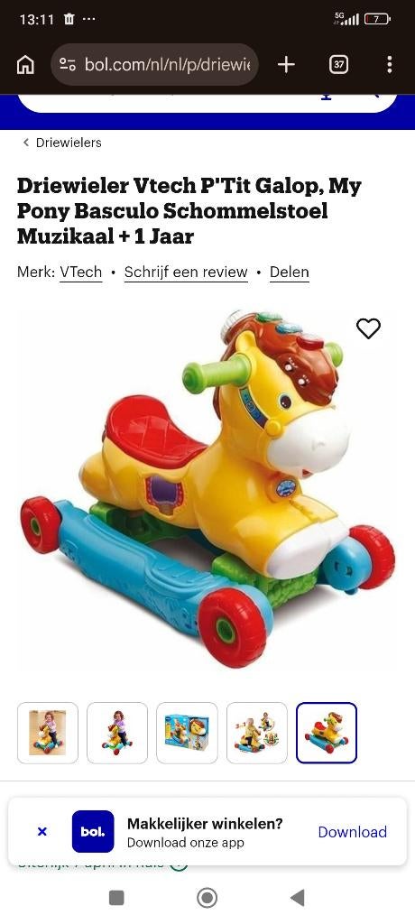 VTech Hobbelpaard Schommel paard, Ophalen of Verzenden, Gebruikt, 6 maanden tot 2 jaar