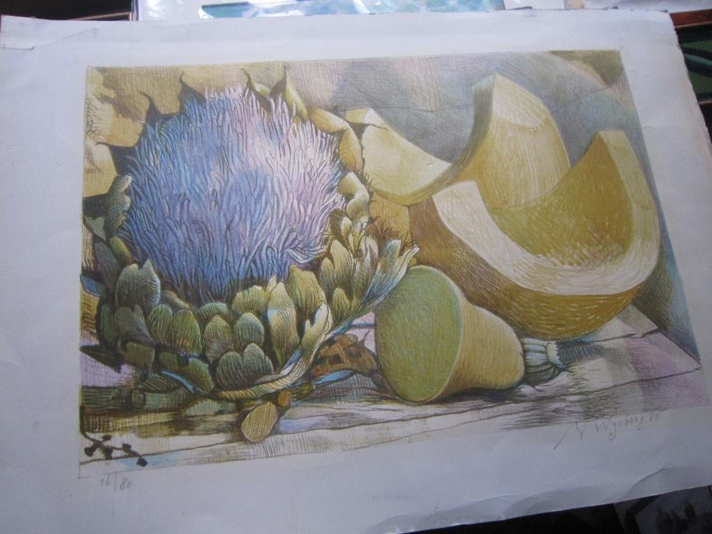 NICO WIJNBERG, Mooie Losse Genumm Zeefdruk, Ophalen