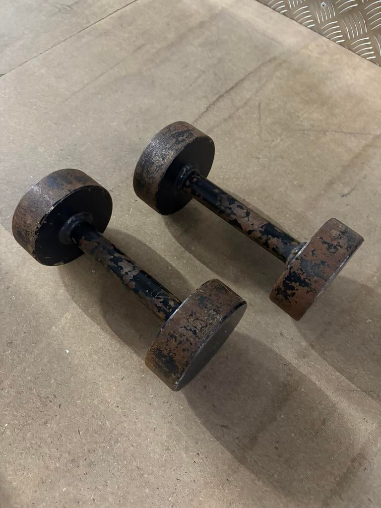 ~7kg vintage dumbbells (~14kg totaal), Ophalen, Gebruikt, Dumbbell