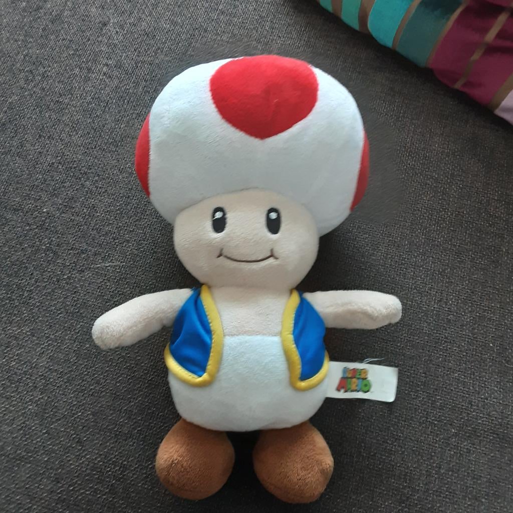 Super Mario Bros TOAD knuffel, Ophalen, Overige typen, Middelgroot (20 tot 80 cm), Super Mario