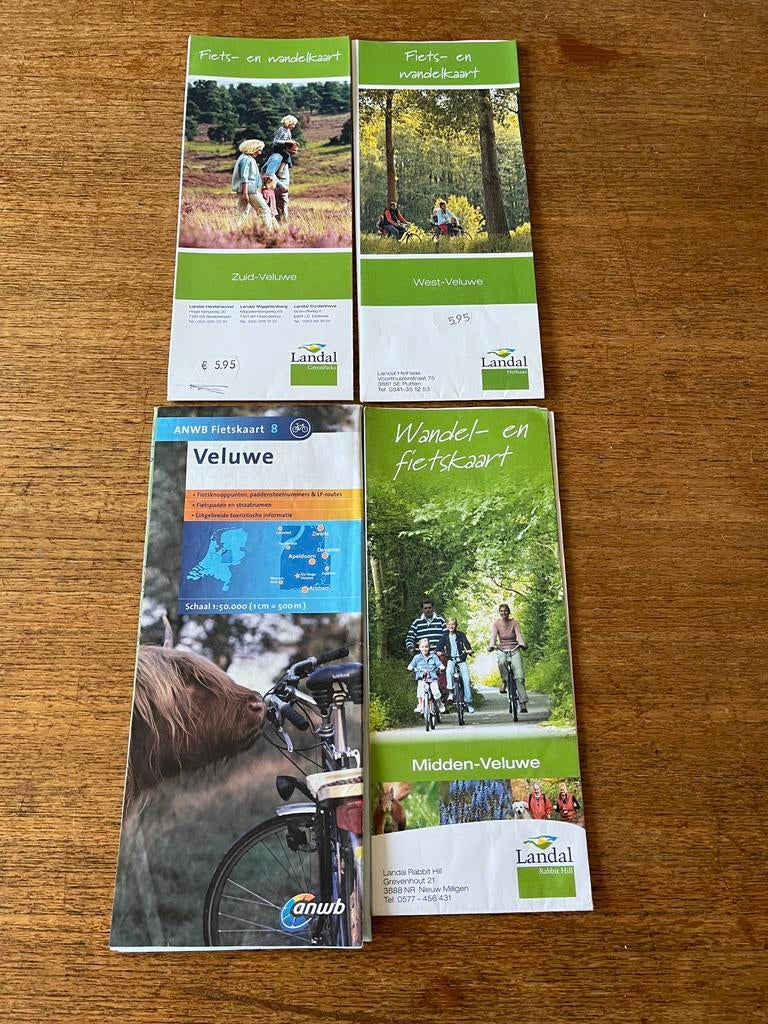 Set Wandel- en Fietskaarten Nederland - Diverse Regio's, Boeken, Atlassen en Landkaarten, Zo goed als nieuw, Landkaart, Nederland