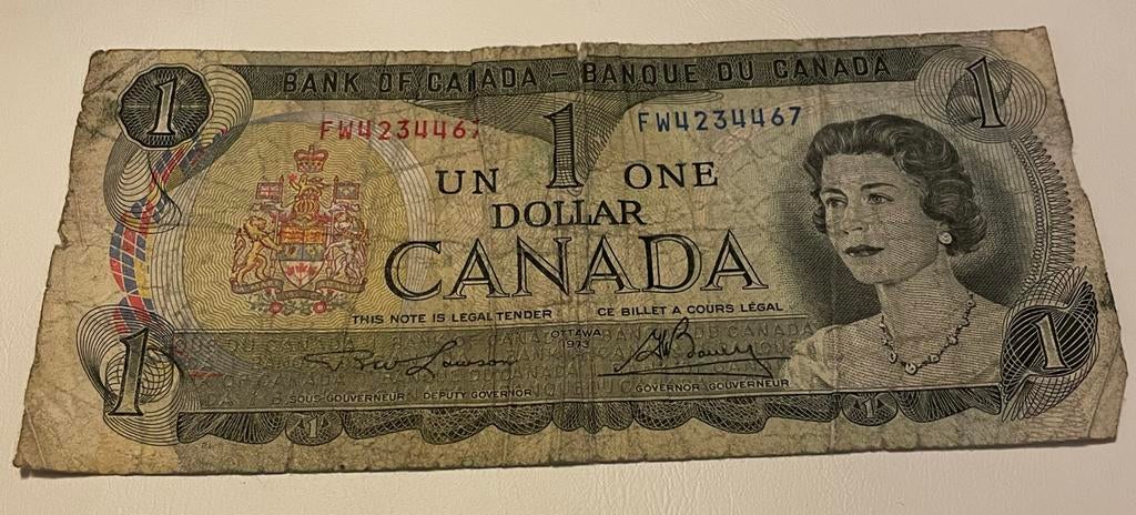 One canadian dollar, Postzegels en Munten, Munten en Bankbiljetten | Verzamelingen, Ophalen of Verzenden, Buitenland, Bankbiljetten