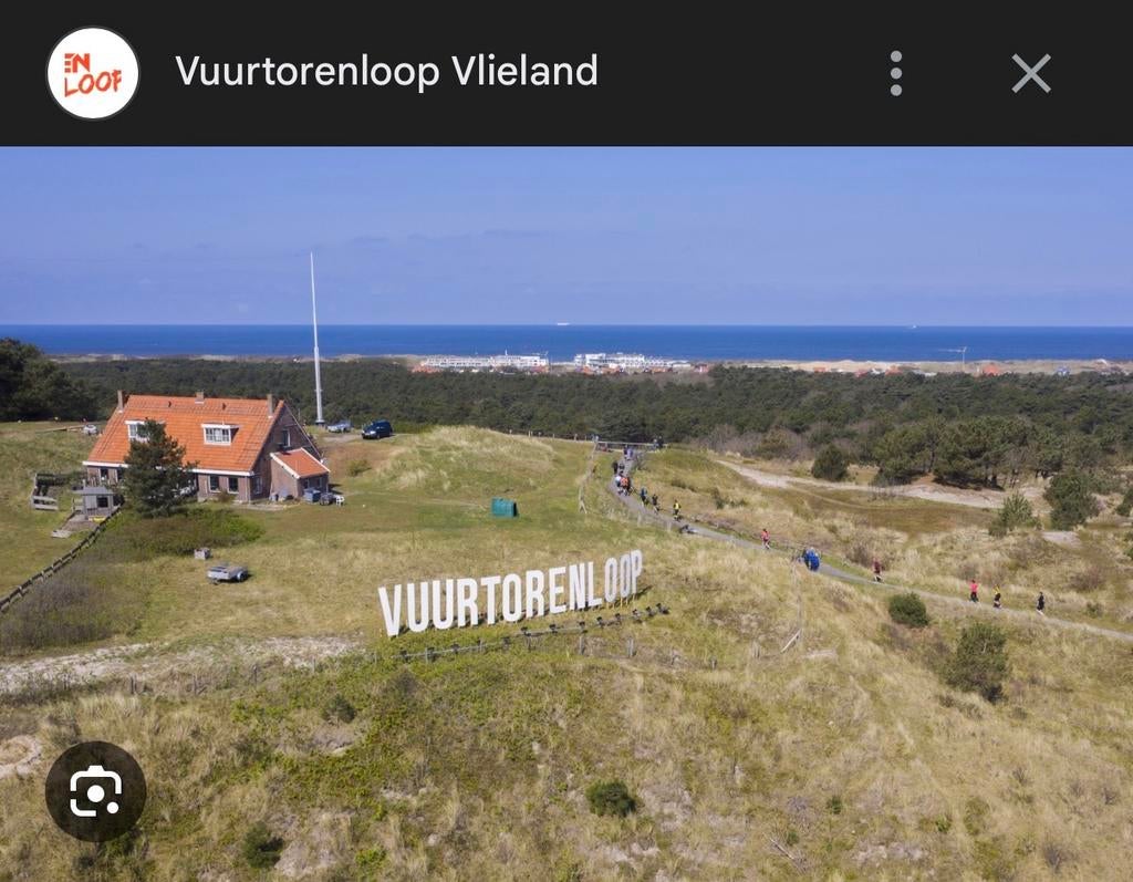 Startbewijs Vuurtorenloop Vlieland halve marathon 19 april, Eén persoon, April
