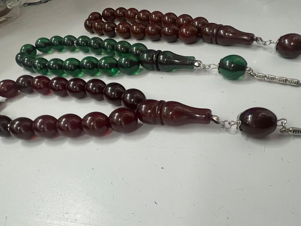 tesbih, specifiek een Efe Maskot type, Ophalen of Verzenden, Nieuw, Groen, Overige materialen