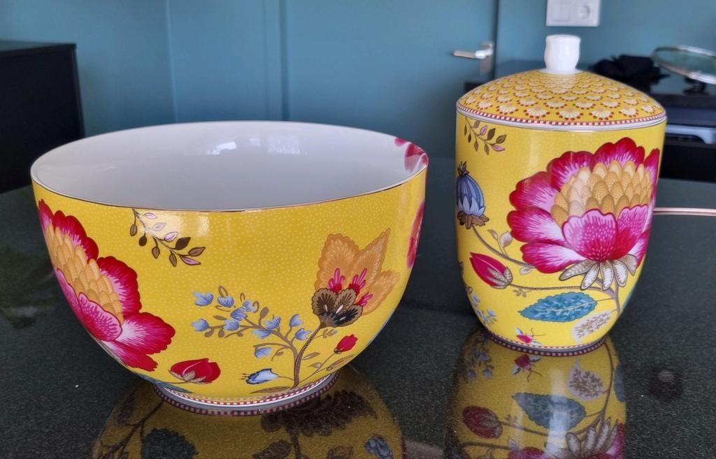 Pip Studio schaal en pot met deksel - puntgaaf!, Ophalen, Zo goed als nieuw