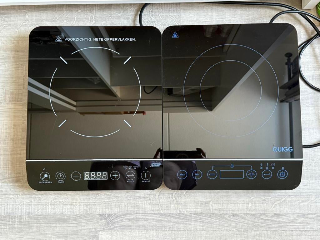 2 x inductieplaatjes quigg, Ophalen of Verzenden, Zo goed als nieuw, Vrijstaand, Inductie