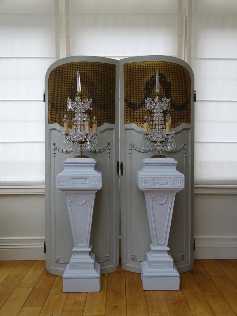 Franse girandoles met 4 lichtpunten, Ophalen