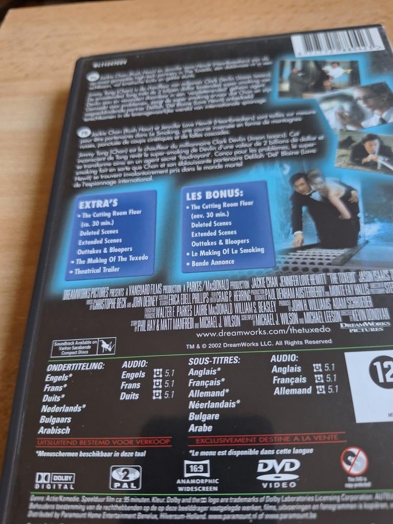 Dvd the tuxedo smoking, Vanaf 12 jaar, Ophalen of Verzenden, Zo goed als nieuw, Actiekomedie