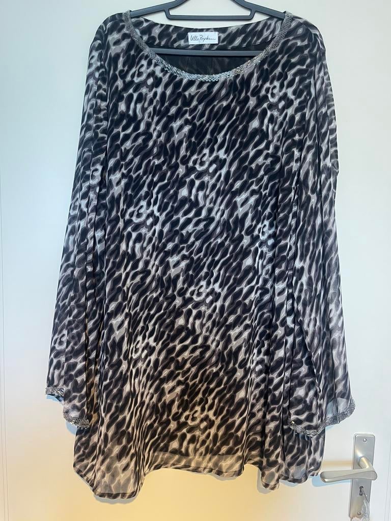 Ulla Popken tuniek / blouse maat 50 / 52, Kleding | Dames, Grote Maten, Ophalen of Verzenden, Zo goed als nieuw, Zwart, Blouse of Tuniek