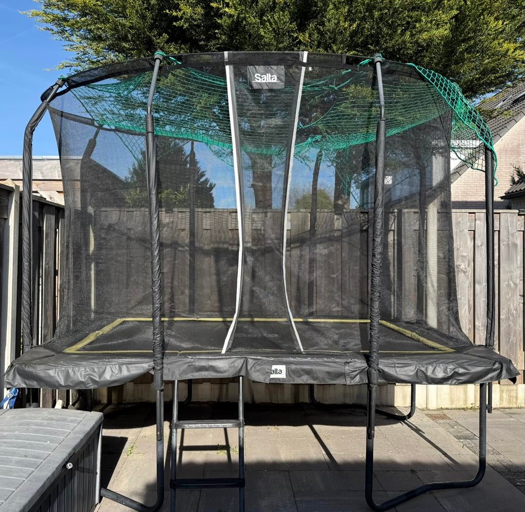 Salta trampoline Premium Black 305x214 met veiligheidsnet, Ophalen, Gebruikt