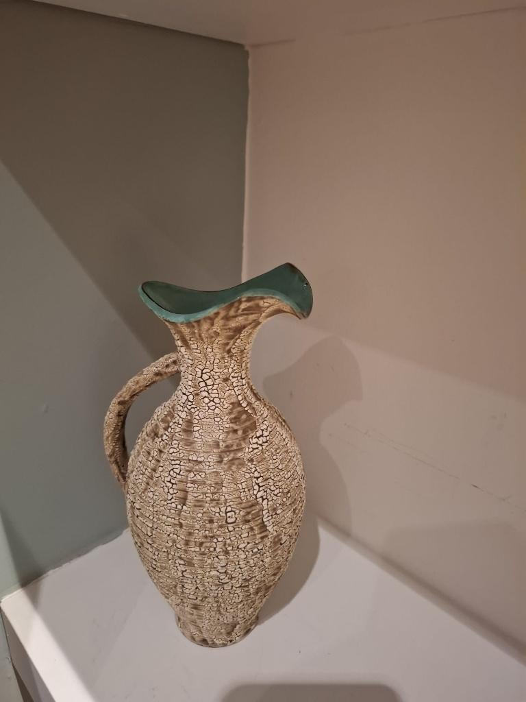 Keramische gestructureerde mooie vintage kruik/vaas, Ophalen of Verzenden