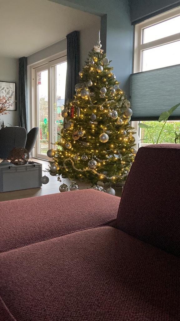 Kunstkerstboom incl verlichting en versiering, Diversen, Kerst, Gebruikt, Ophalen