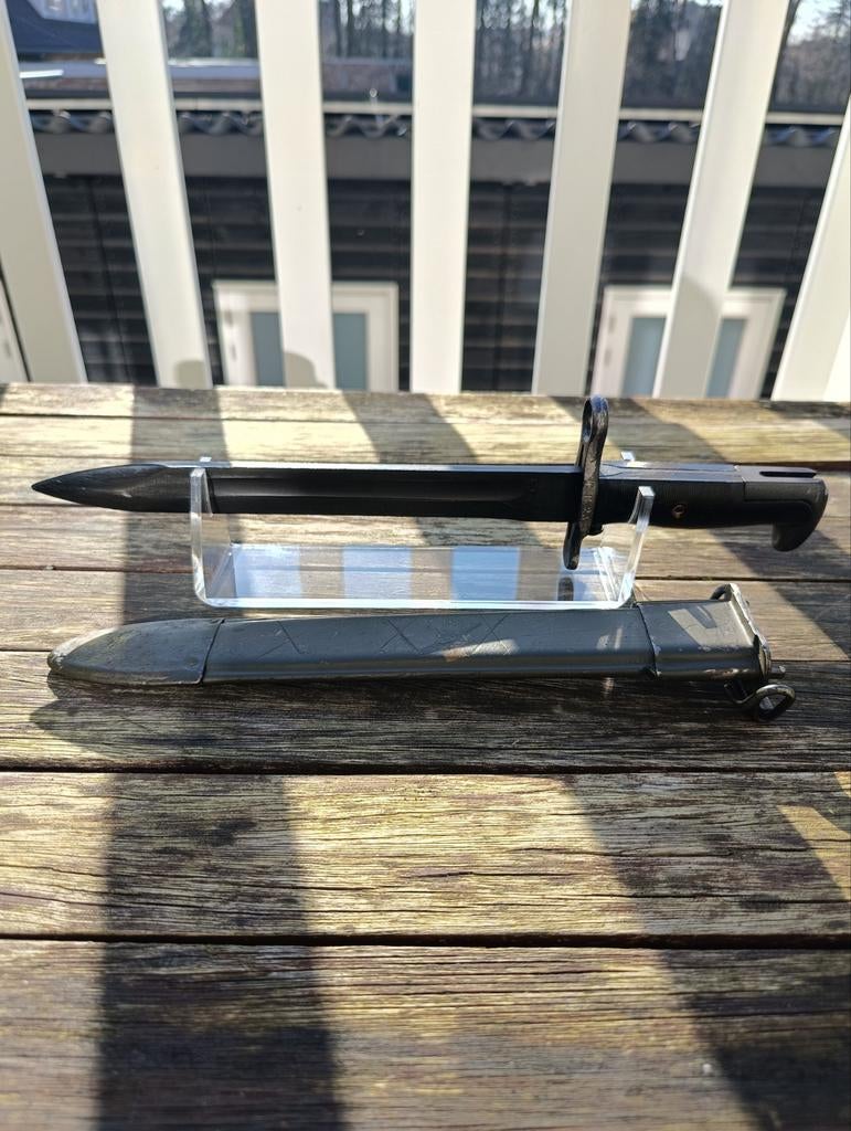 M1 Garand Bajonet Greek contract, blauwing, orgineel, Verzamelen, Ophalen of Verzenden, Landmacht, Overige gebieden, Mes of Dolk