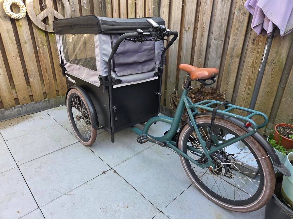 Bakfiets BIMAS ECARGO 3.3. Economy model 2022 mèt huif, Gebruikt, Huif, 2 kinderen, Ophalen
