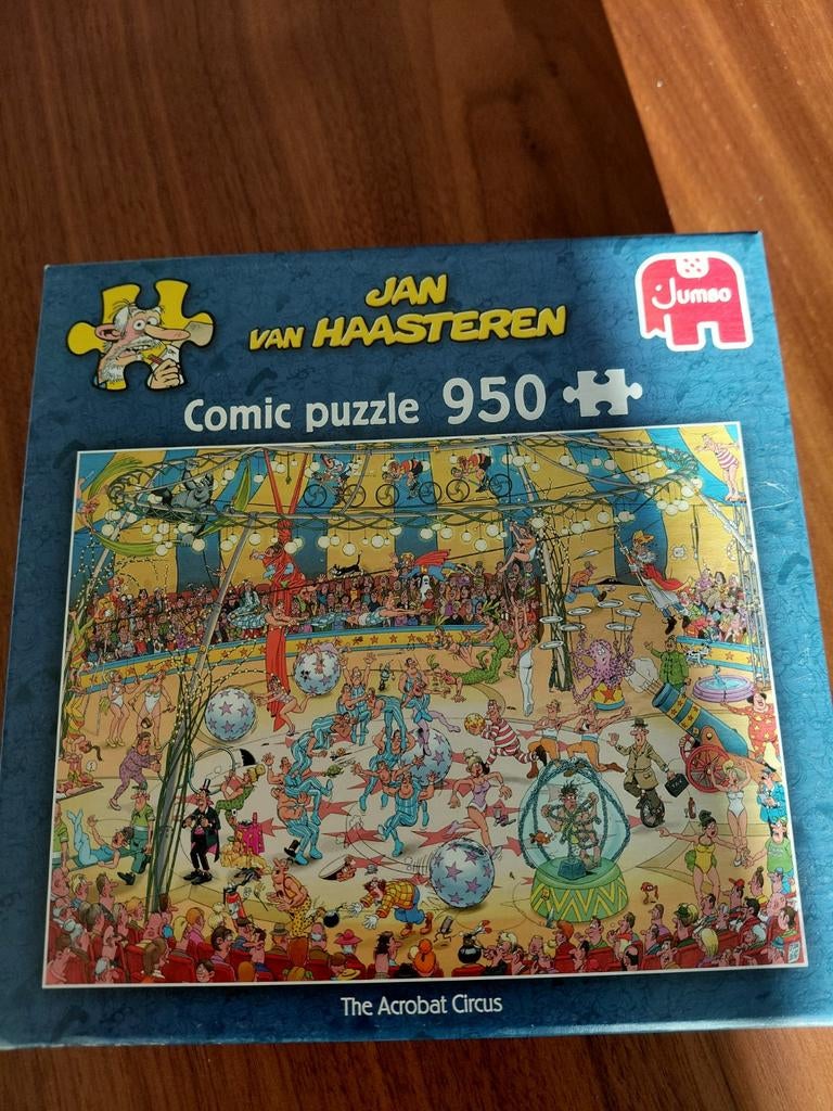 Jan van Haasteren 950 stuks The Acrobat Circus: ruilen!, Hobby en Vrije tijd, Denksport en Puzzels, Ophalen of Verzenden, 500 t/m 1500 stukjes