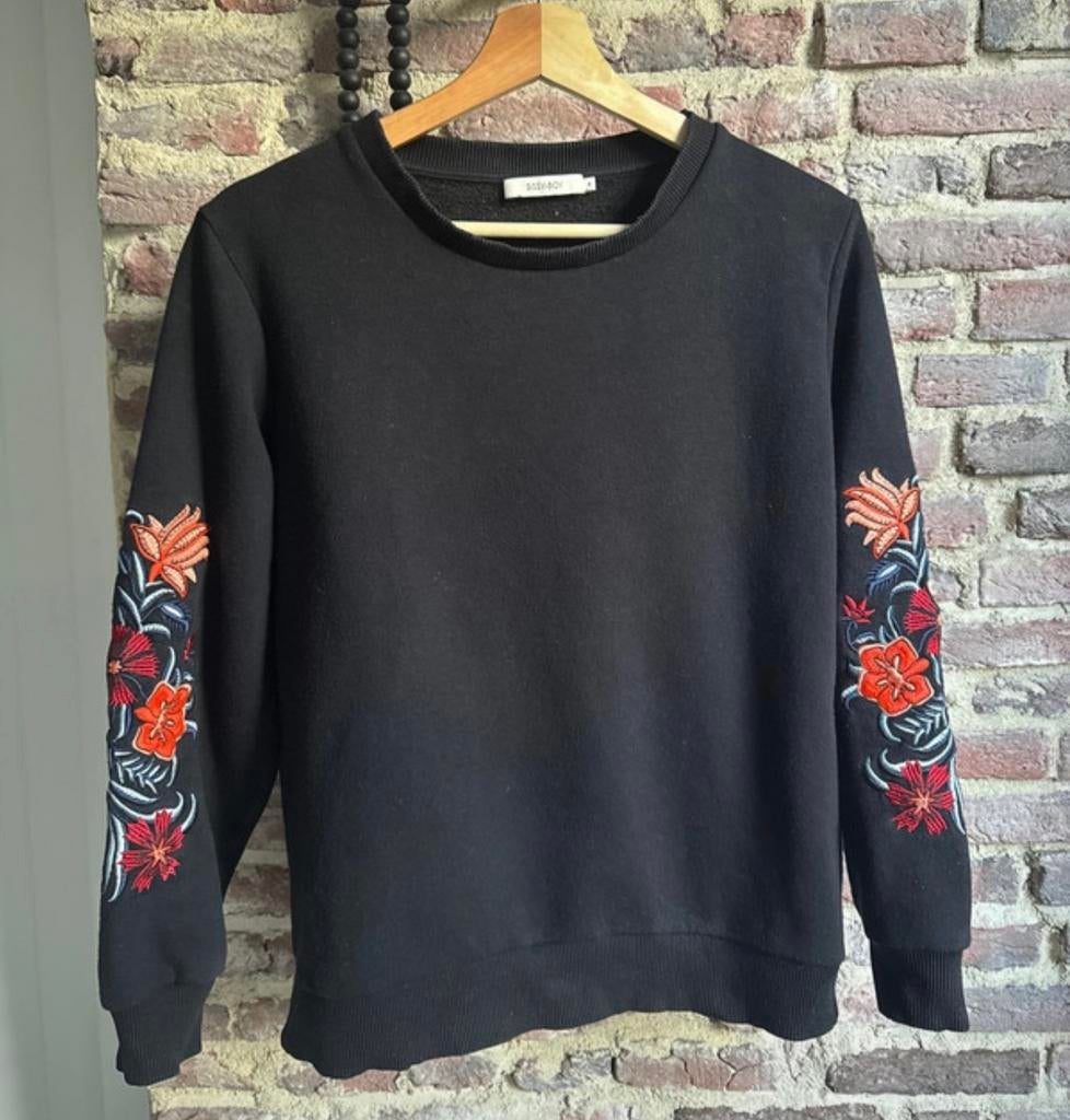 Sissy Boy | sweater sweatshirt | zwart | S | geborduurd, Verzenden, Gedragen, Maat 36 (S), Zwart
