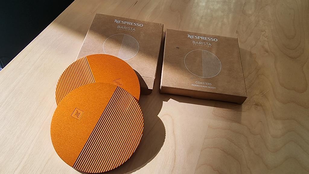 Nespresso Barista onderzetters, set van 2 stuks, Ophalen of Verzenden, Nieuw, Glas of Kopje