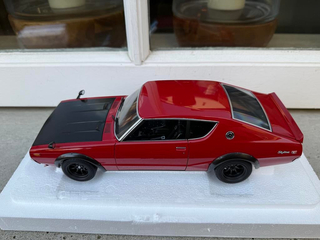 1:18 Nissan Skyline 2000 GT-R KPGC110 rood Autoart 77478, Auto, Autoart, Nieuw, Ophalen of Verzenden