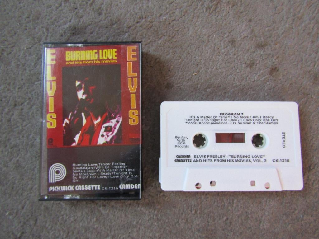 Cassette: Elvis Presley - Burning love, Cd's en Dvd's, Cassettebandjes, Gebruikt, 1 bandje, Ophalen of Verzenden, Origineel