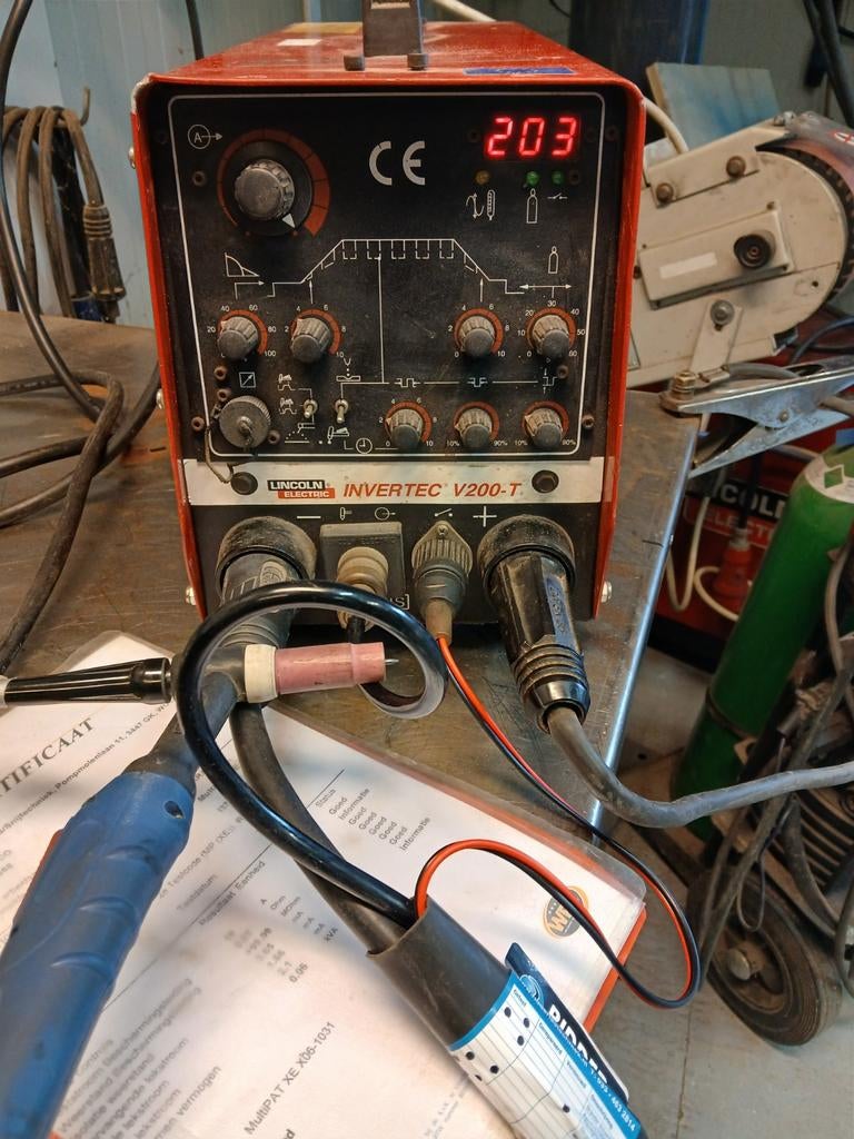 Tiger las inverter V200-t 220 en 380 8 mtr slang zonder redu, Ophalen of Verzenden, 250 ampère of meer, Overige typen