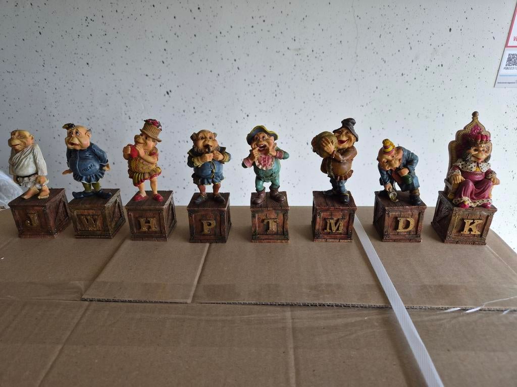 Set van 8 Laaf beelden - Decoratieve figuren, Verzamelen, Beelden en Beeldjes, Ophalen of Verzenden