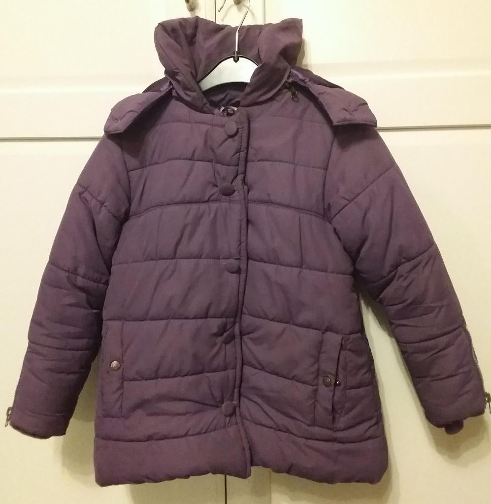 Orchestra donker paarse winterjas - maat 116 (6 jaar), Ophalen, Jongen of Meisje, Zo goed als nieuw, Franse merk Orchestra