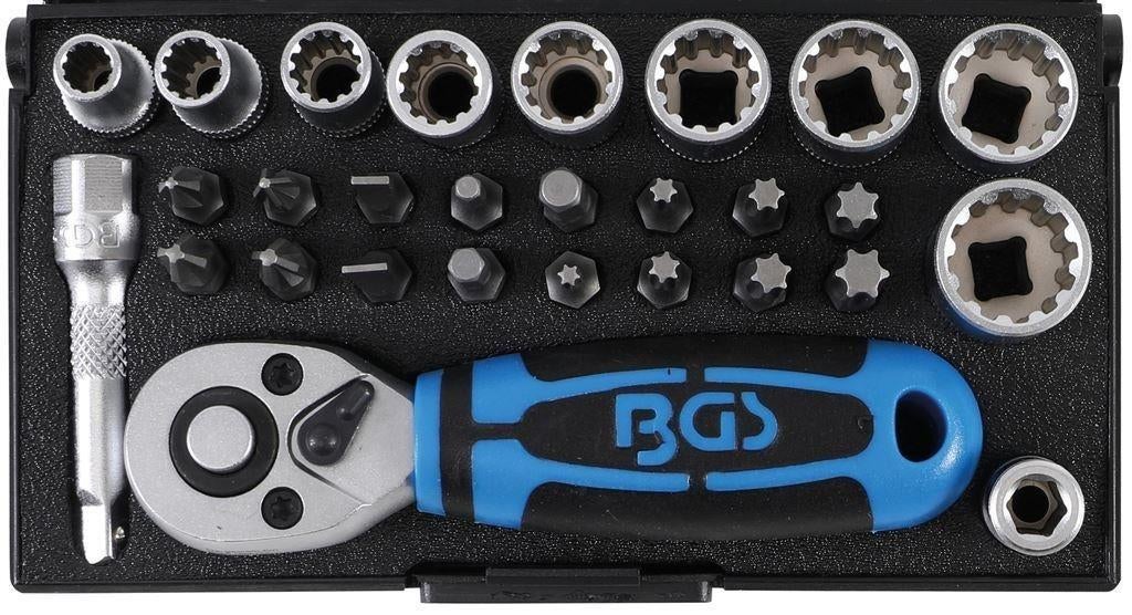 Doppenset 1/4" Gear Lock 28 Delig, Ophalen of Verzenden, Nieuw