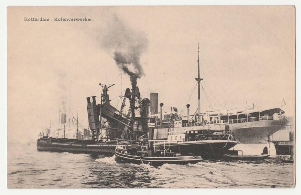 Fop Smit.  Binnenvaart.  Kolenverwerker.  Rotterdam., Verzenden, Voor 1920, Ongelopen, Overige thema's