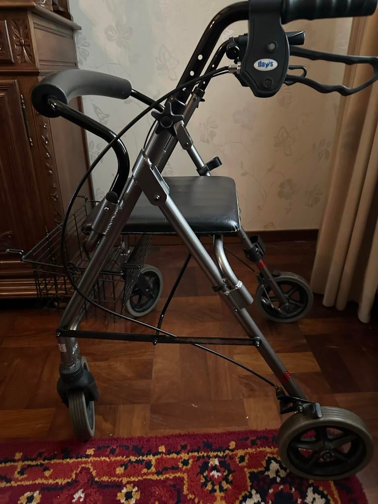 Rollator met zitje, Ophalen, Opvouwbaar, Gebruikt