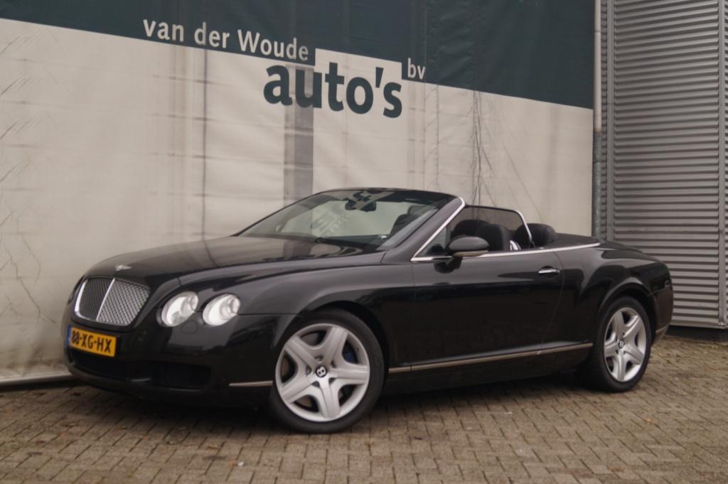 Bentley Continental GTC 6.0 W12 560pk -LEER-NAVI-ECC-PDC-, Auto's, Bentley, Automaat, Gebruikt, Zwart, Bedrijf