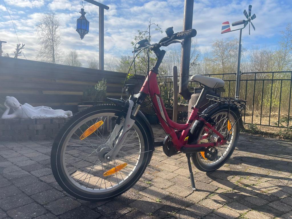 Pegasus kinderfiets roze met hand- en trommelrem, size 28, Ophalen, Gebruikt, 16 tot 20 inch