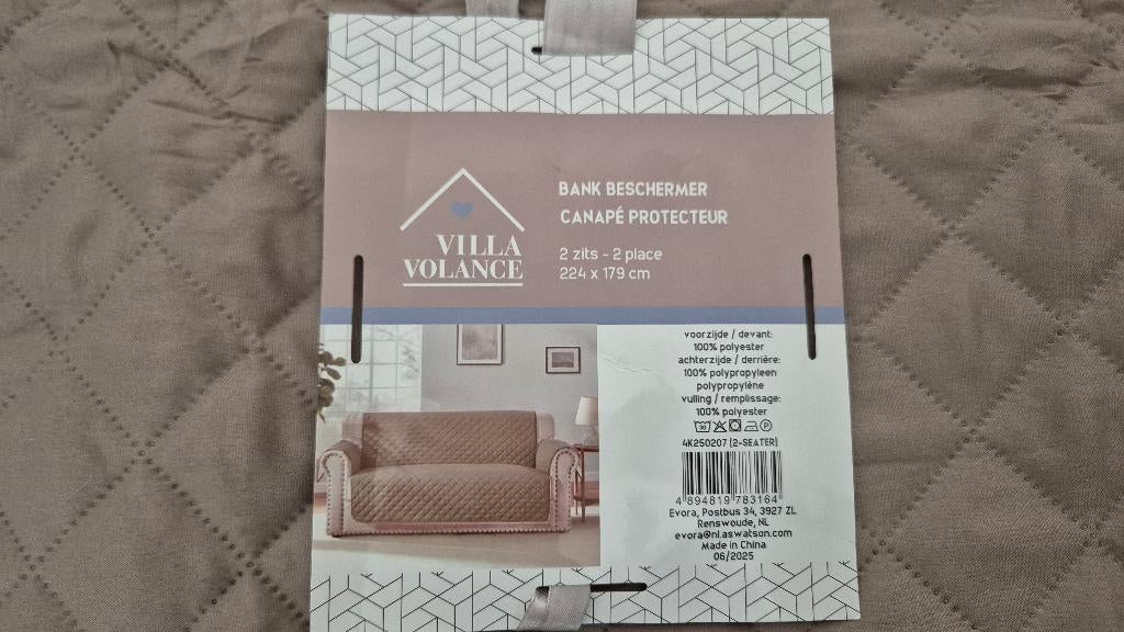 Bankbeschermer Villa Volance, beige/bruin, 2.24mx 1.79m, Ophalen of Verzenden, Nieuw