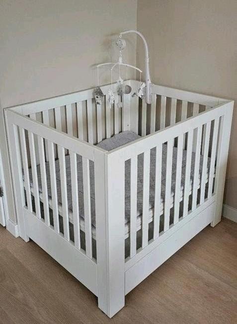 Kidsmill Alaska Box Wit Mat met Lade, Matras & Boxkleed, Kinderen en Baby's, Boxen, Ophalen, Gebruikt, Rechthoekig, Boxkleed