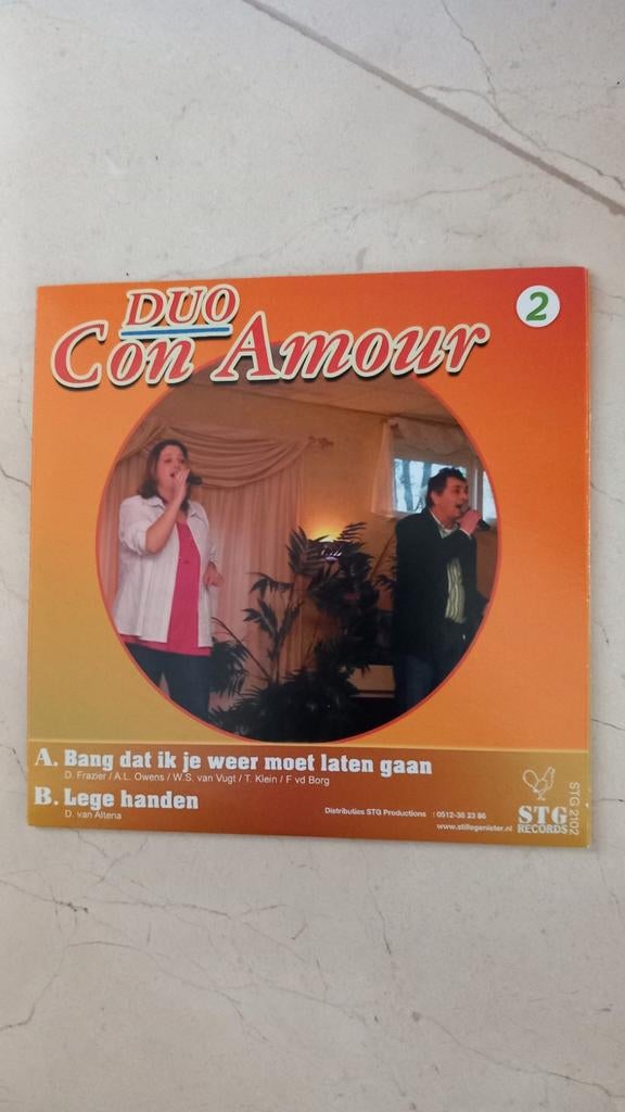 Duo Con Amour, Ophalen of Verzenden, Gebruikt, Overige formaten, Levenslied of Smartlap