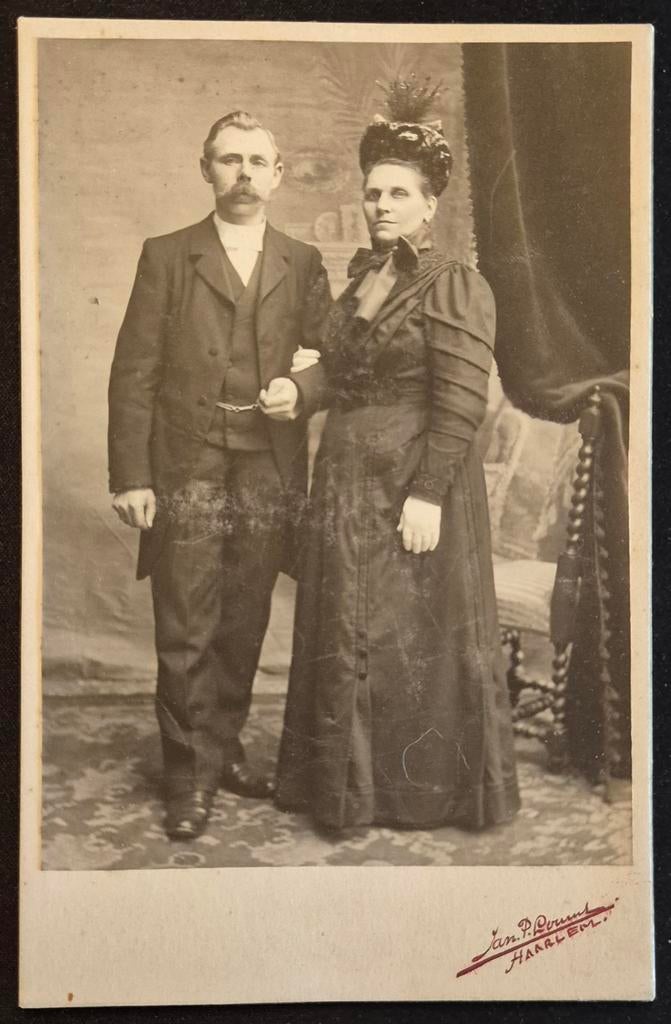 083 cabinet foto Haarlem fotograaf Jan P. Louws, Verzamelen, Ophalen of Verzenden, Voor 1940, Zo goed als nieuw