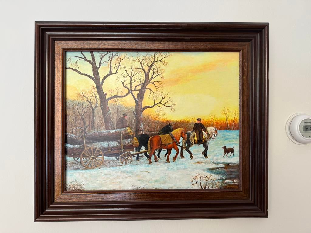 Winterlandschap, Ophalen of Verzenden