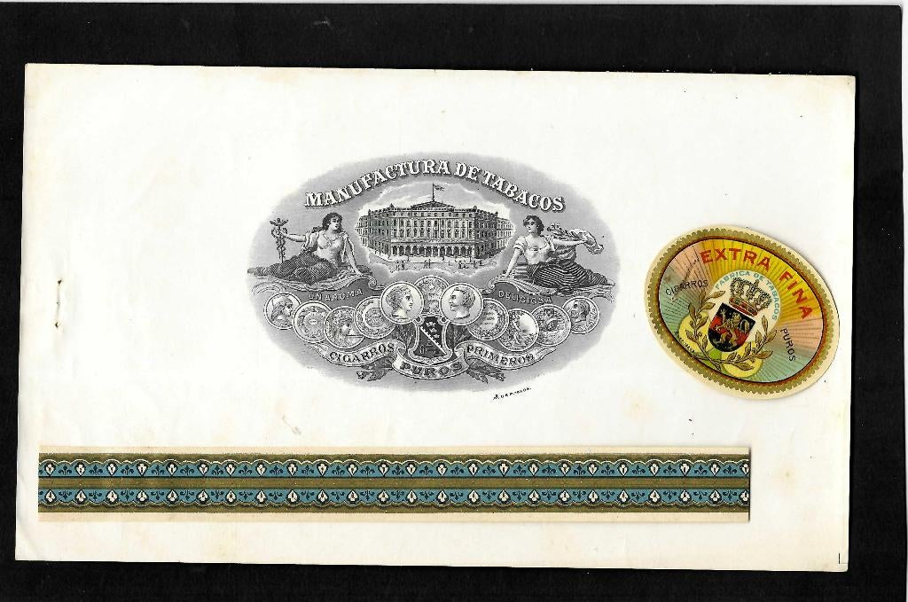 Sirius  set etiket    13596, Ophalen of Verzenden, Gebruikt, Sigarenbandjes