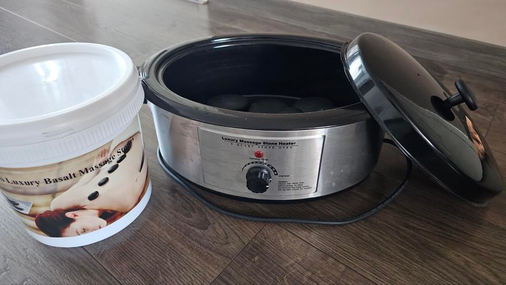 Hot stone massagepan en stenen, Ophalen of Verzenden, Zo goed als nieuw, Hotstone