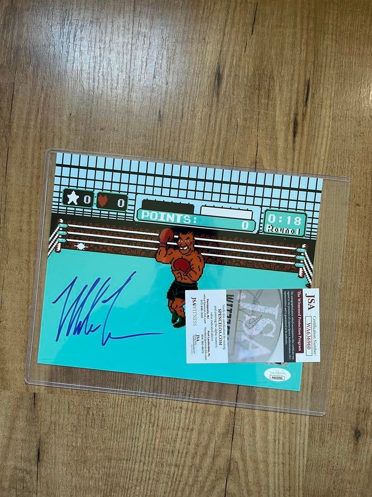 Mike Tyson gesigneerde foto - Punch-Out!! thema, Edwin@hevcards.com, HEVCARDS, 1000 amsterdam, Ophalen of Verzenden